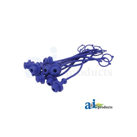A & I Products Dust Plug, 3/8", Blue (10 pkg) 9" x6" x1" A-P211048